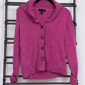 Banana Republic Purple Button-Up Cardigan